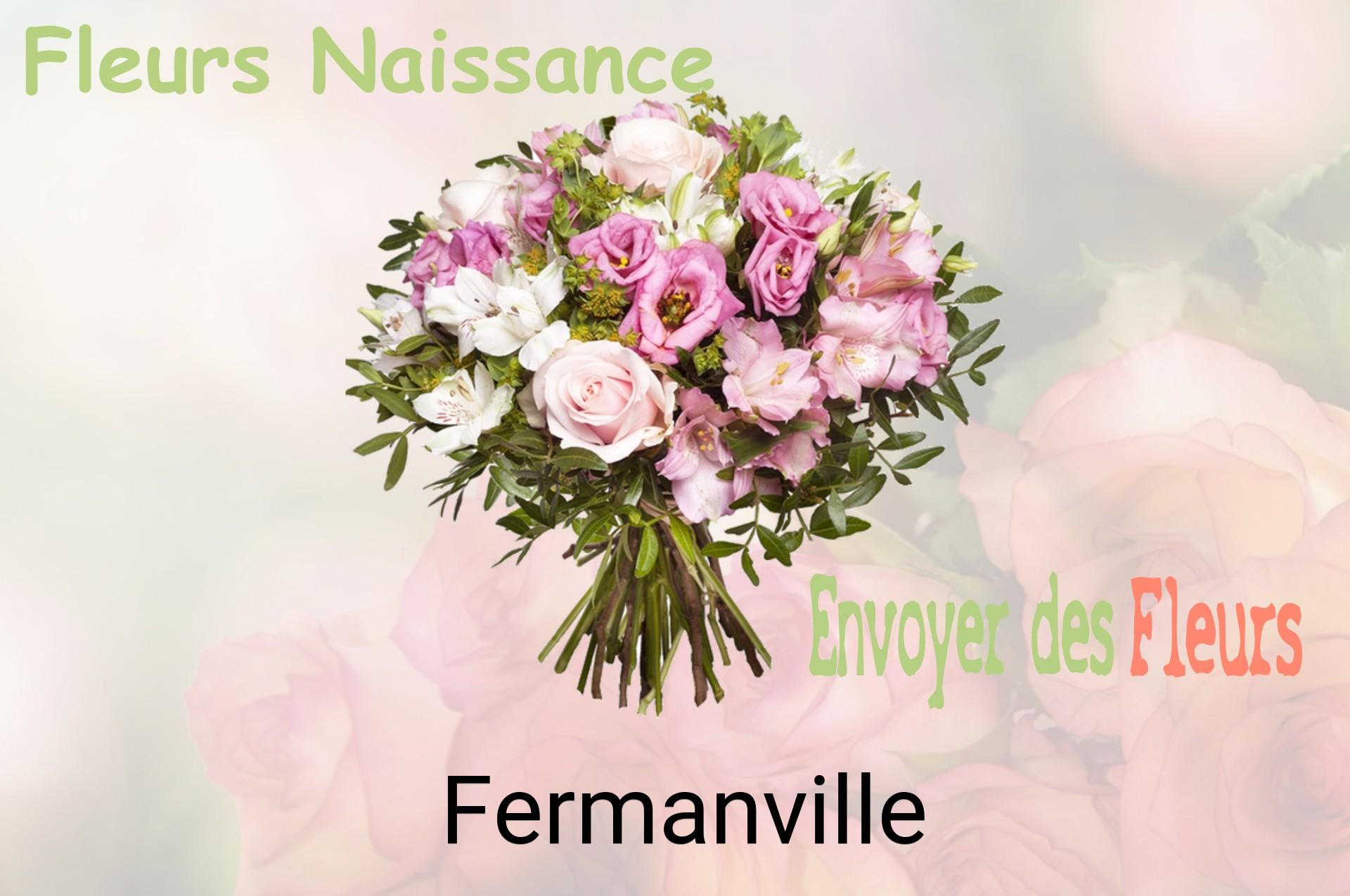 Bouquet de fleurs de naissance livré à Fermanville